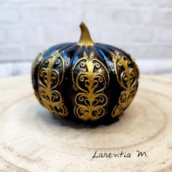 Hand painted ceramic pumpkin