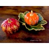 Hand-painted ceramic maple leaf tray