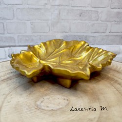 Hand-painted ceramic maple leaf tray