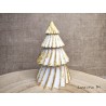White ceramic Christmas tree with gold glitter