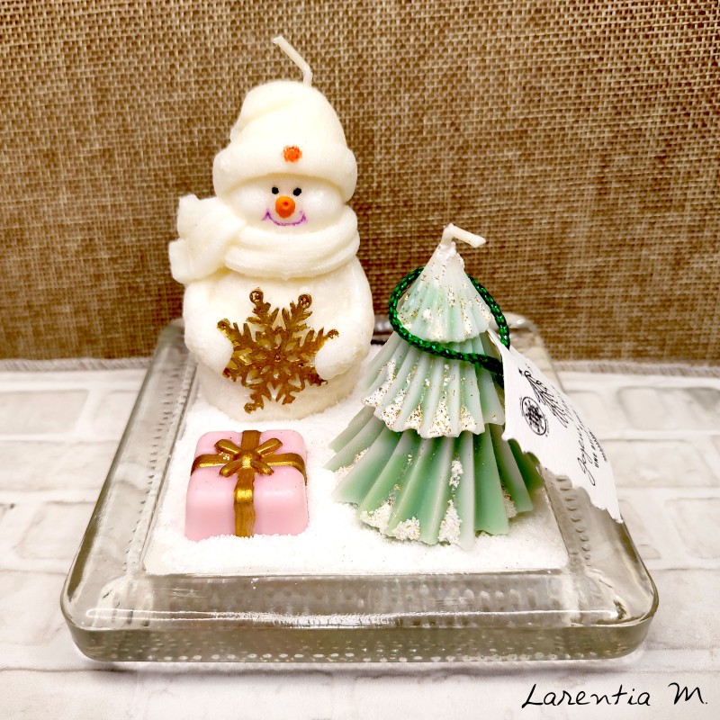 Christmas Candles - Arrangements - Snowman, Christmas Tree, Santa Claus, Angel