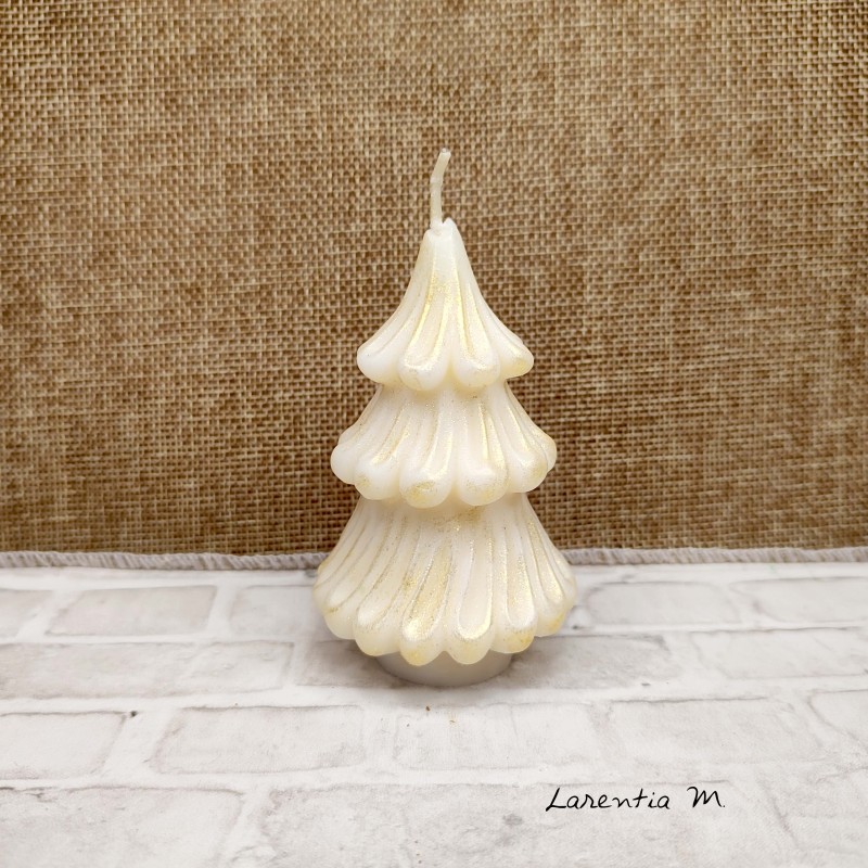 Bougie Sapin de Noël arrondi