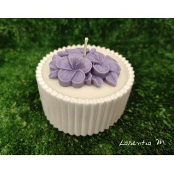 Surbougie fleurs en cire végétale