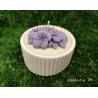 Flower-shaped candle topper made of vegetable wax