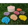Surbougie fleurs en cire végétale