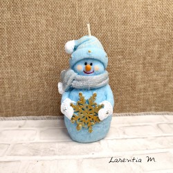 Christmas candle made of vegetable wax