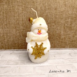 Christmas candle made of vegetable wax