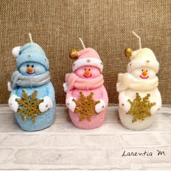 Christmas candle made of vegetable wax