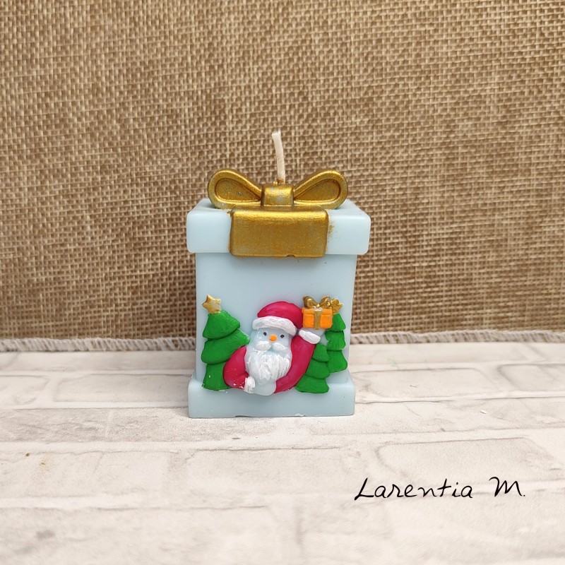 Christmas candle made of vegetable wax