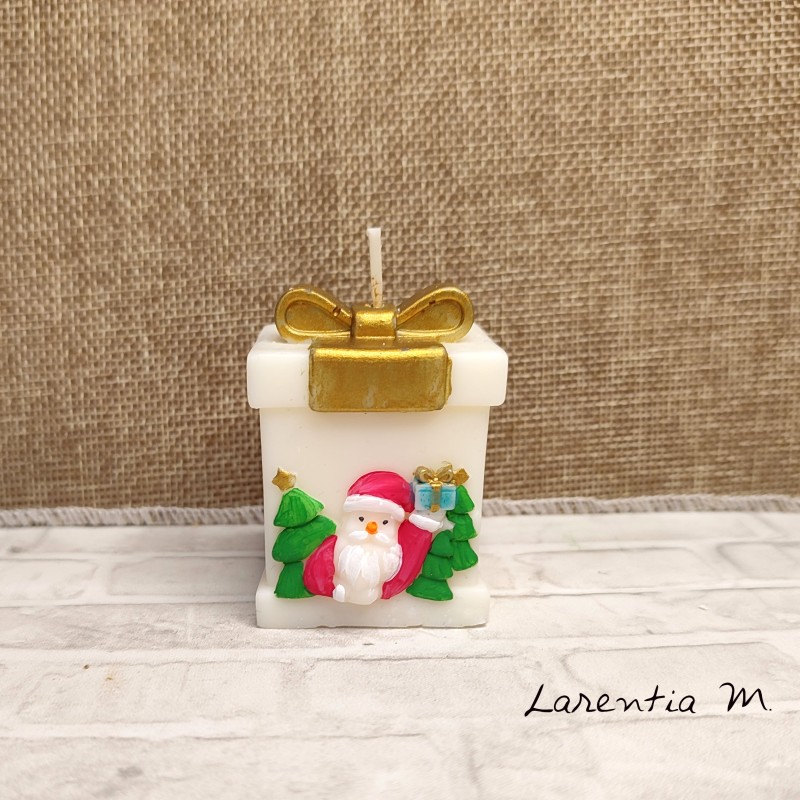 Bougie de Noël en cire végétale