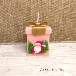 Christmas candle made of vegetable wax