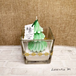 Christmas candle in a glass - Vegetable wax