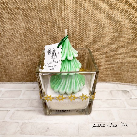 Christmas candle in a glass - Vegetable wax