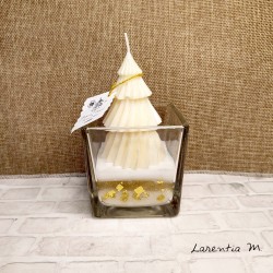 Christmas candle in a glass - Vegetable wax
