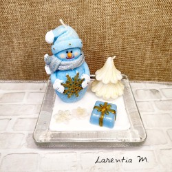 Christmas Candles - Arrangements - Snowman, Christmas Tree, Santa Claus, Angel