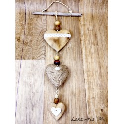 Suspensions Coeur en Bois