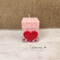 Love and Heart Valentine's Day Candle