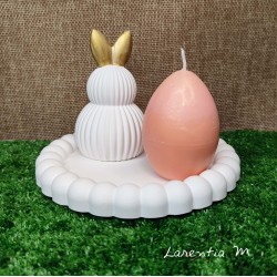 Easter egg-shaped candle