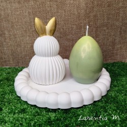 Easter egg-shaped candle