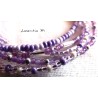 Bracelet 5 rangs en perles de rocaille tons violet-argent, "Love" argenté