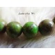 Bracelet perles en jaspe vert 8mm, tête bouddha bronze - Elastique
