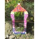 Mirror paper mache, painted, decorated with plastic mosaic