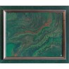 Painting "Amazonia" acrylic paint, green and orange tones, framed