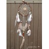 Dreamcatcher white / brown feathers