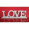 Wood letters "Love" Stand covered with concrete texture