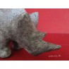  Rhinoceros paper mache decorated gray concrete texture