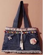 Designer fashion items, custom t-shirts, purses made from pants